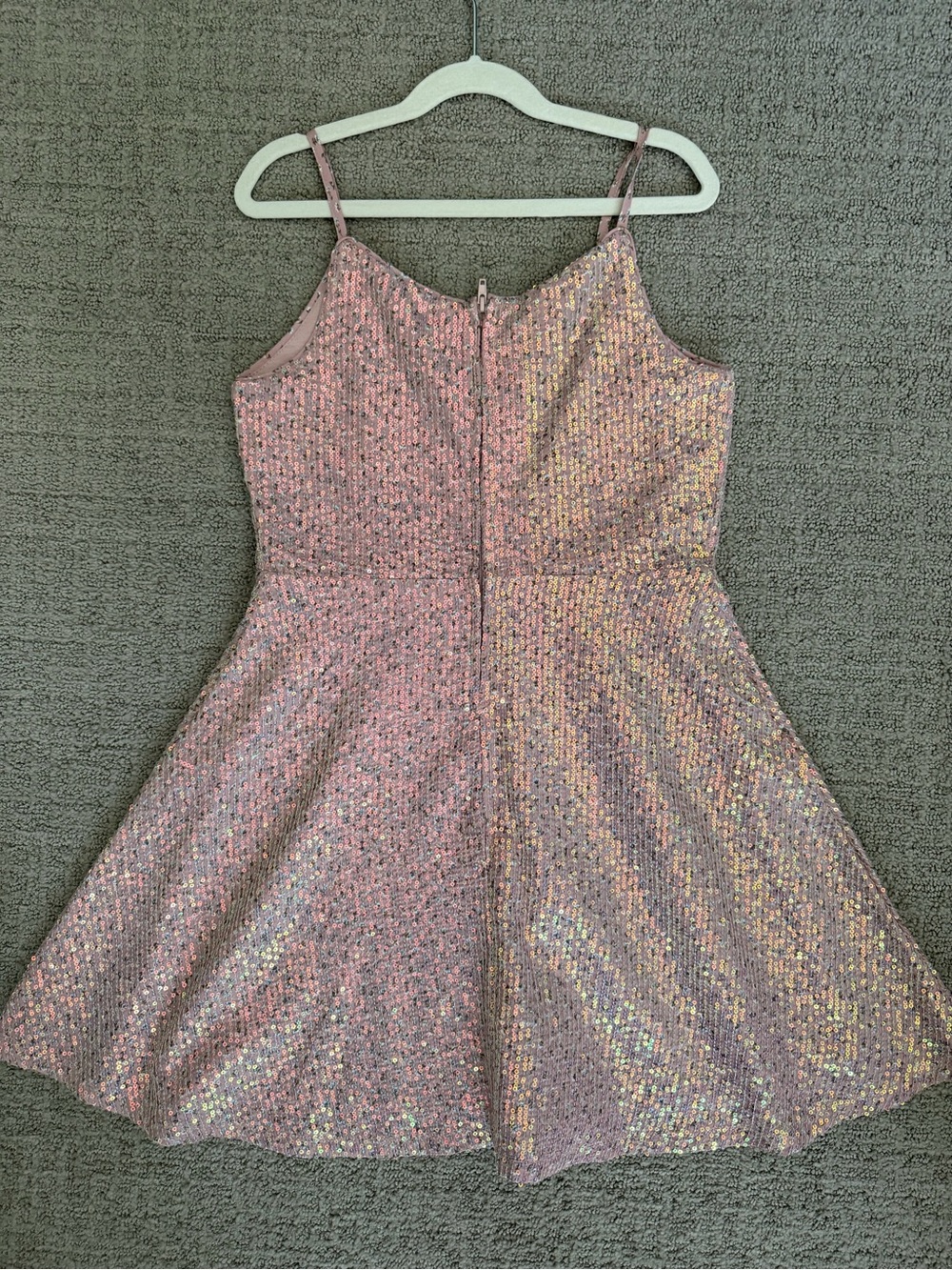 GIRLS FANCY DRESS Zunie Pink Sequin Fit-and-Flare Party Dress - Picture 4 of 4